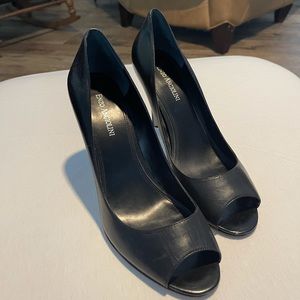 Enzo Angiolini Black Open Toe Pumps Sz 10.5